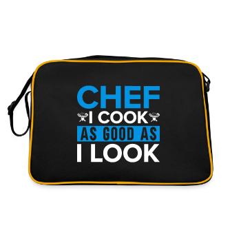 Chef Citation Cadeau Drôle Chef - Sac Retro - noir/or - Dos
