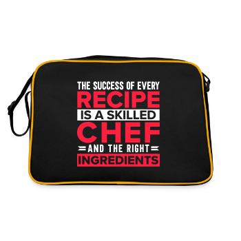 Chef Citation Cadeau Drôle Chef - Sac Retro - noir/or - Dos