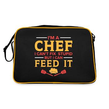 Chef Citation Cadeau Drôle Chef - Sac Retro - noir/or - Dos