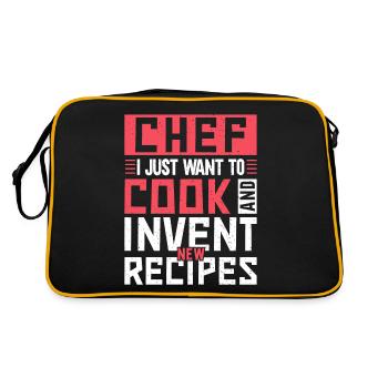 Chef Citation Cadeau Drôle Chef - Sac Retro - noir/or - Dos