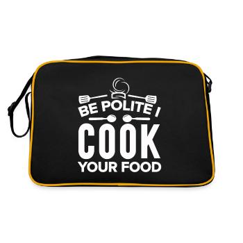 Chef Citation Cadeau Drôle Chef - Sac Retro - noir/or - Dos