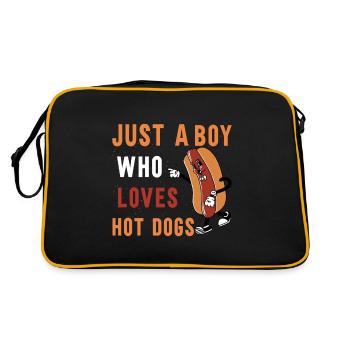 Hotdog Food Lover Hot Dogs Food Hotdog Vendeur de hot-dogs - Sac Retro - noir/or - Dos