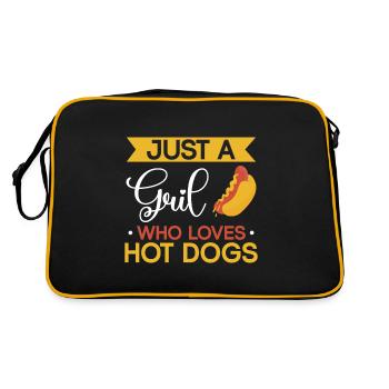 Hotdog Food Lover Hot Dogs Food Hotdog Vendeur de hot-dogs - Sac Retro - noir/or - Dos