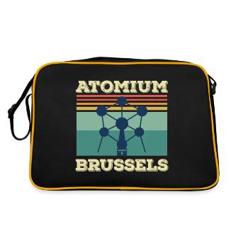 Bruxelles Atomium Heartbeat Atomic nucleus Science - Sac Retro - noir/or - Dos