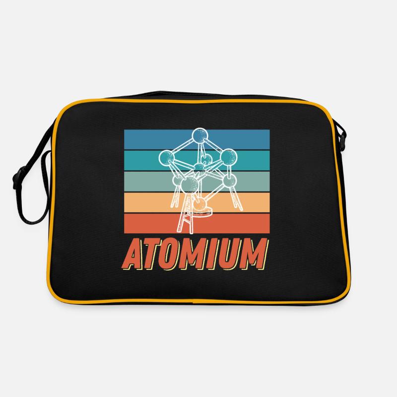 Atomium Wissenschaft Atomkern Physik Atom Physiker Retro Tasche