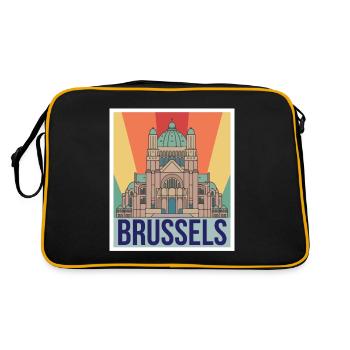 Bruxelles Science Noyau atomique Physique Physicien atomique - Sac Retro - noir/or - Dos