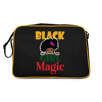 Black Magic Girl Black History Month Proud - Retro Bag - black/gold - Back