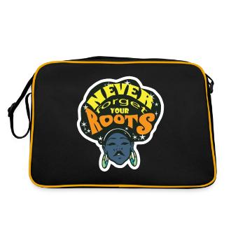 Schwarzer Geschichtsmonat Schwarze Wurzeln Melanin - Retro Tasche - Schwarz/Gold - Hinten
