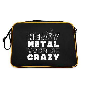 Heavy Metal Crazy Rocking Music Hard Rock Metal - Sac Retro - noir/or - Dos