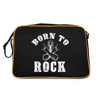 Né pour la musique rock metal rock heavy metal dur - Sac Retro - noir/or - Dos