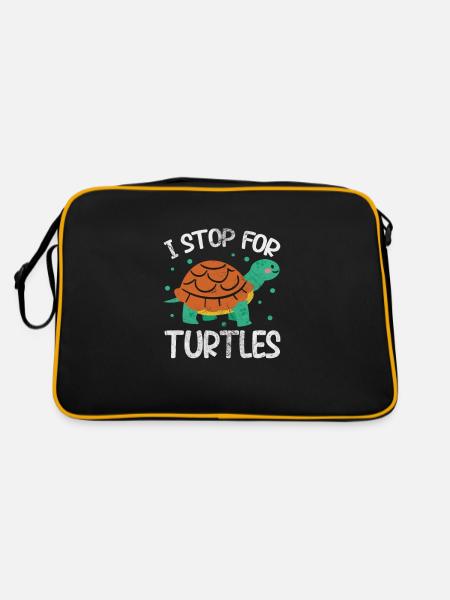 Turtle - Retro Bag - black/gold - Back