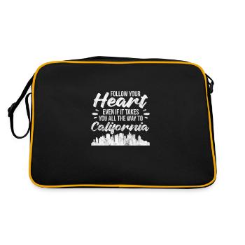 California USA Holidays America Cadeau - Sac Retro - noir/or - Dos