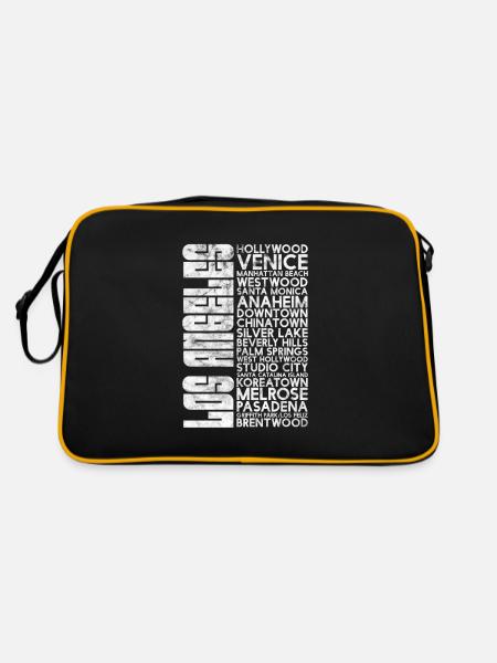 California USA Holidays America Cadeau - Sac Retro - noir/or - Dos
