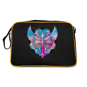 Croix du christianisme - Sac Retro - noir/or - Dos