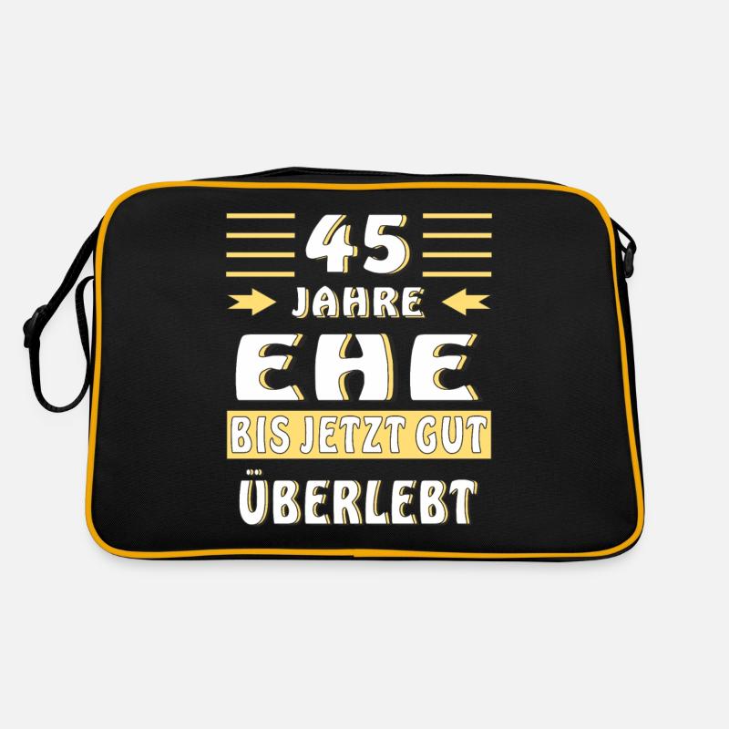 45 JAHRE EHE BIS JETZT GUT ÜBERLEBT Retro Tasche