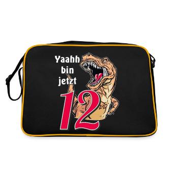 ANNIVERSAIRE Yaahh a maintenant 12 ans - Sac Retro - noir/or - Dos