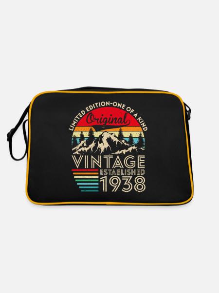 Original vintage established in 1938 anniversary - Retro Bag - black/gold - Back