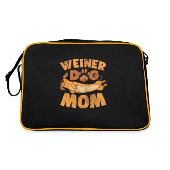 Maman teckel - Sac Retro - noir/or - Dos