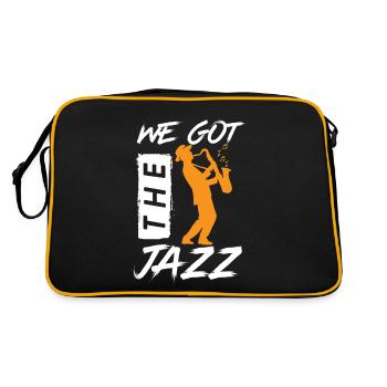 Jouer Jazz Musicien Saxophone Music Orchestra - Sac Retro - noir/or - Dos