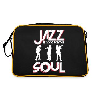 Musicien Jazz Soul Saxophone Music Orchestra - Sac Retro - noir/or - Dos