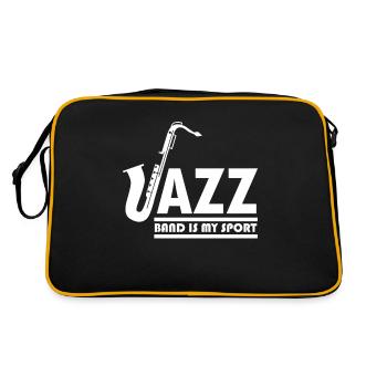 Saxophone Jazz Music Orchestra Musiciens - Sac Retro - noir/or - Dos