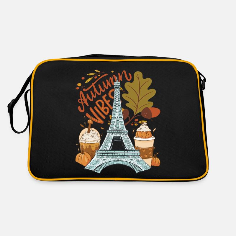 Tour Eiffel Autumn Vibes Automne à Paris Français Sac Retro
