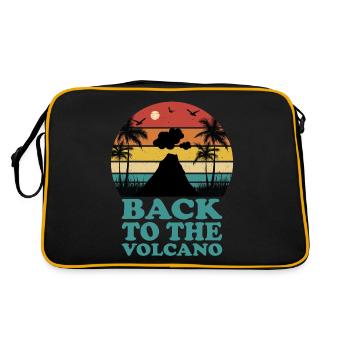 Retour à Volcano-Lava-Migration-Montagne-Feu-Magma - Sac Retro - noir/or - Dos