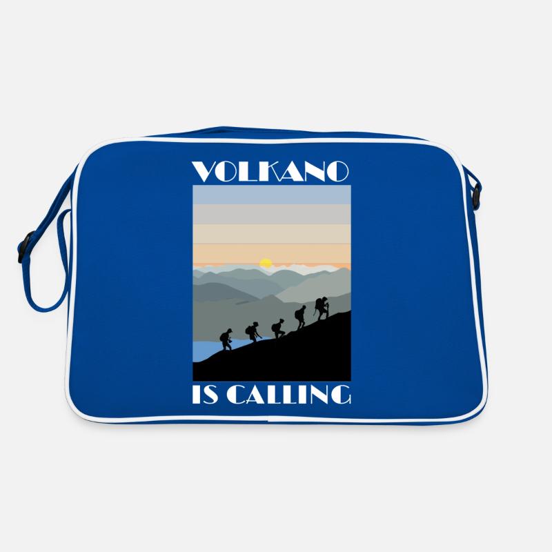 Volcano calls lava migration mountain fire magma Retro Bag