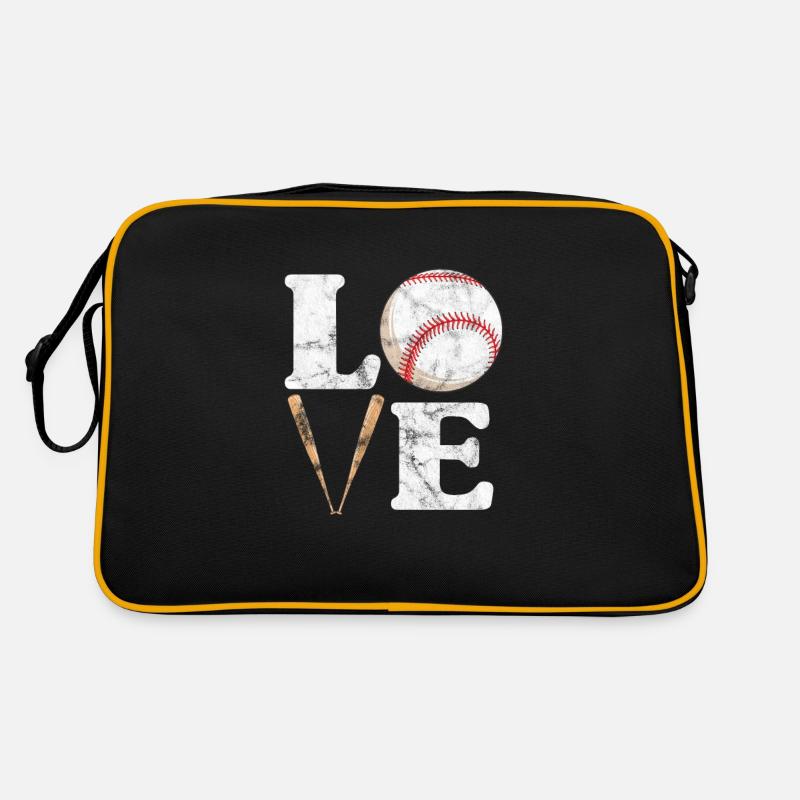 Softball - Retro Tasche - Schwarz/Gold