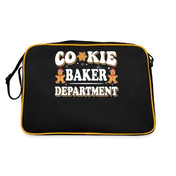 Сookie Baker Abteilung Koch Chef Weihnachtsmagie - Retro Tasche - Schwarz/Gold - Hinten