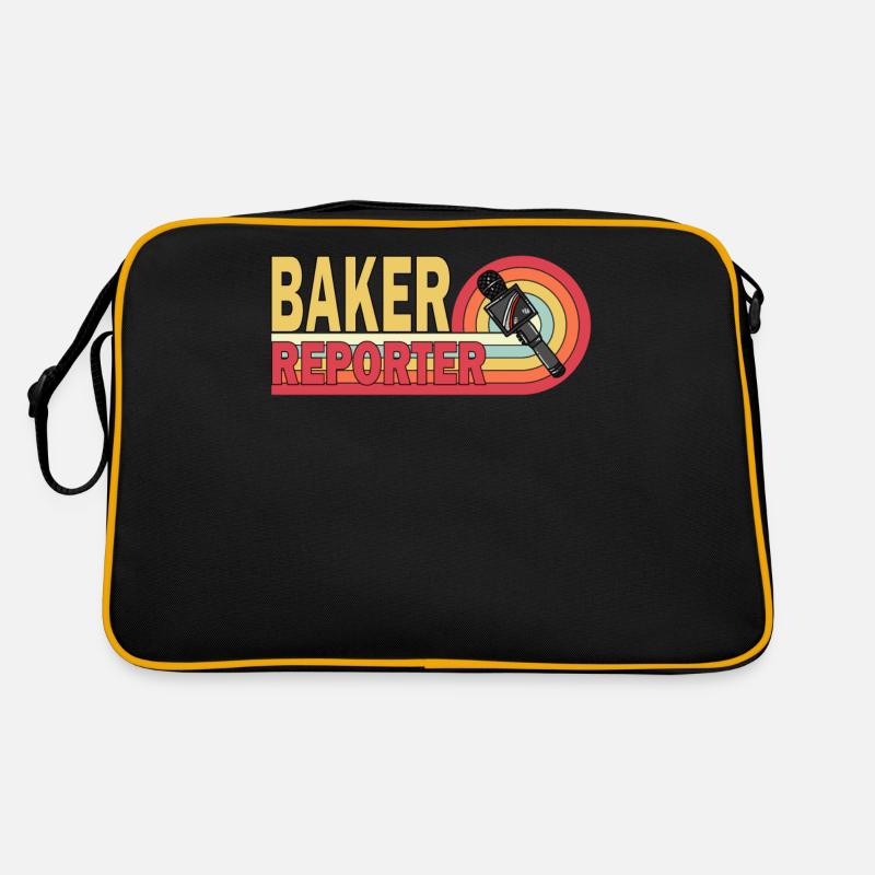 Baker Reporter Camera Microphone Girl Stars Quote Retro Bag