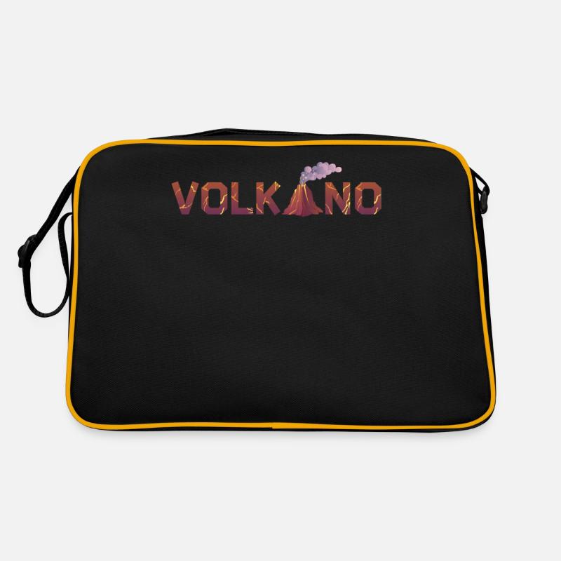 Volcano calls lava migration mountain fire magma Retro Bag