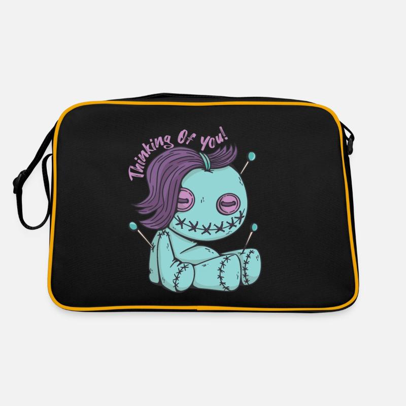 Poupée vaudou zombie en pensant à vous! Halloween- Sac Retro