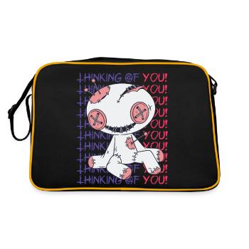 Gruselige Voodoo-Puppe, die an dich denkt Hexerei - Retro Tasche - Schwarz/Gold - Hinten