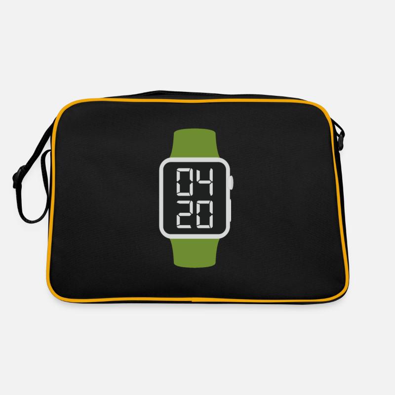 It's Weed O'Clock, Funny 420 Marijuana Retro Tasche