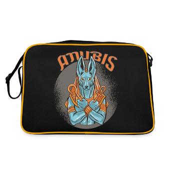 Pyramides de Gizeh Anubis Egypte Souvenir Egyptologue - Sac Retro - noir/or - Dos
