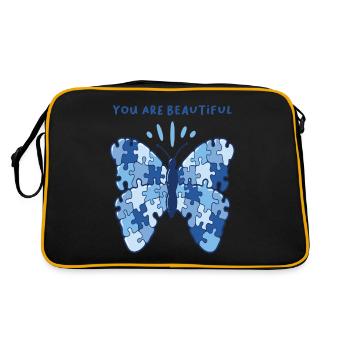 Patchwork Butterfly Be Beautiful Butterfly - Retro Bag - black/gold - Back