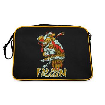 Eagle Nature Mountain Falconry Birds of Prey Falcon Goshawk - Retro Bag - black/gold - Back
