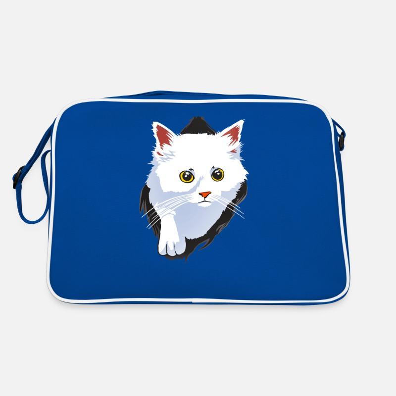 CHAT BLANC Sac Retro