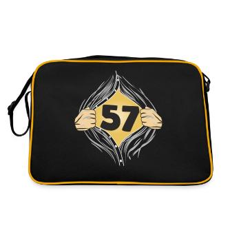 57 METTRE UNE CHEMISE - Sac Retro - noir/or - Dos