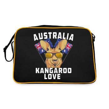 AUSTRALIA KANGAROO LOVE - Retro Bag - black/gold - Back