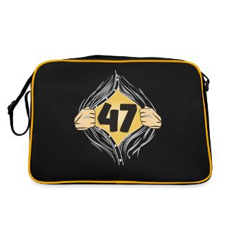 47 PUT ON SHIRT - Retro Bag - black/gold - Back