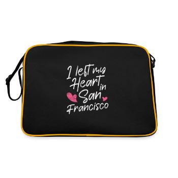 Cadeau du Golden Gate de San Francisco en Californie - Sac Retro - noir/or - Dos