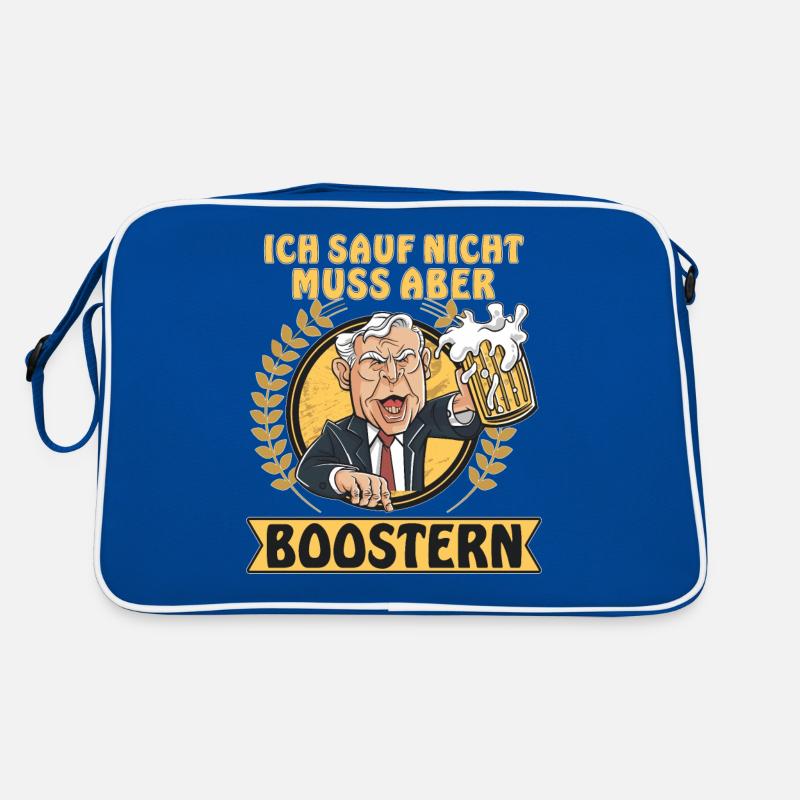 ICH SAUF NICHT MUSS ABER BOOSTERN Retro Tasche