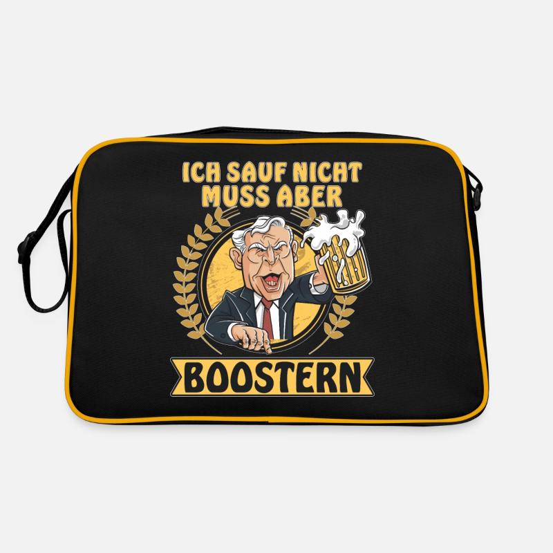 ICH SAUF NICHT MUSS ABER BOOSTERN Retro Tasche