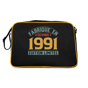 Fabriqué En Décembre 1991 Édition Limitée - Sac Retro - noir/or - Dos