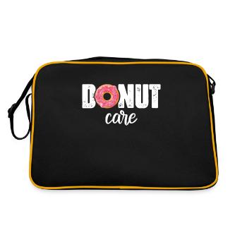 Donut ou Donut Care Donut drôle - Sac Retro - noir/or - Dos