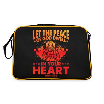 Laissez la paix de Dieu habiter dans votre Cœur - Sac Retro - noir/or - Dos