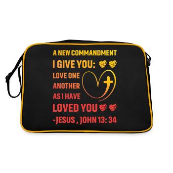 Citation du christianisme - Sac Retro - noir/or - Dos
