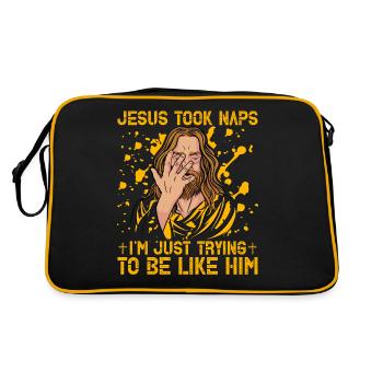 Jésus a fait des siestes J’essaie juste d’être comme lui - Sac Retro - noir/or - Dos